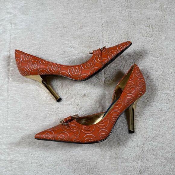 Vintage Y2K Rocawear Orange Pointed Women’s Heels - Picture 1 of 6